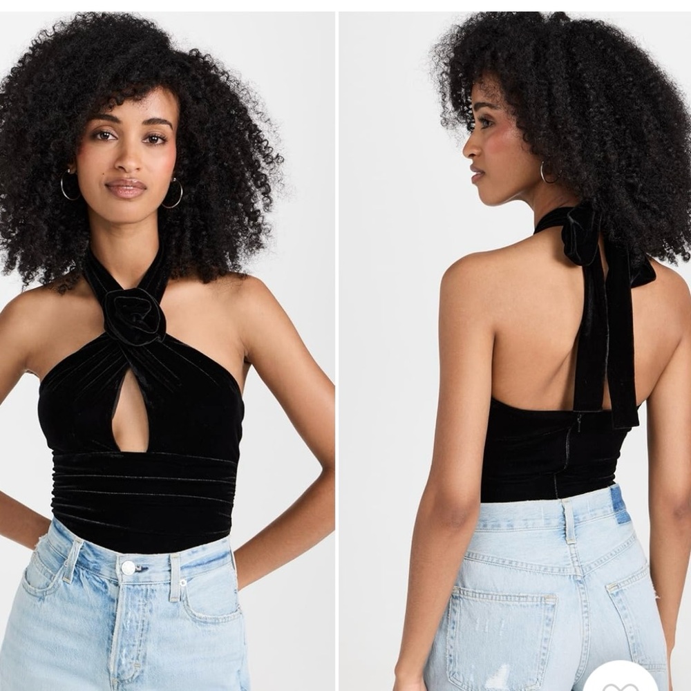 NWT Bardot Inara Velour Bodysuit